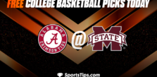 Free College Basketball Picks Today: Mississippi State Bulldogs vs Alabama Crimson Tide 12/28/22