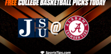 Free College Basketball Picks Today: Alabama Crimson Tide vs Jackson State Tigers 12/20/22