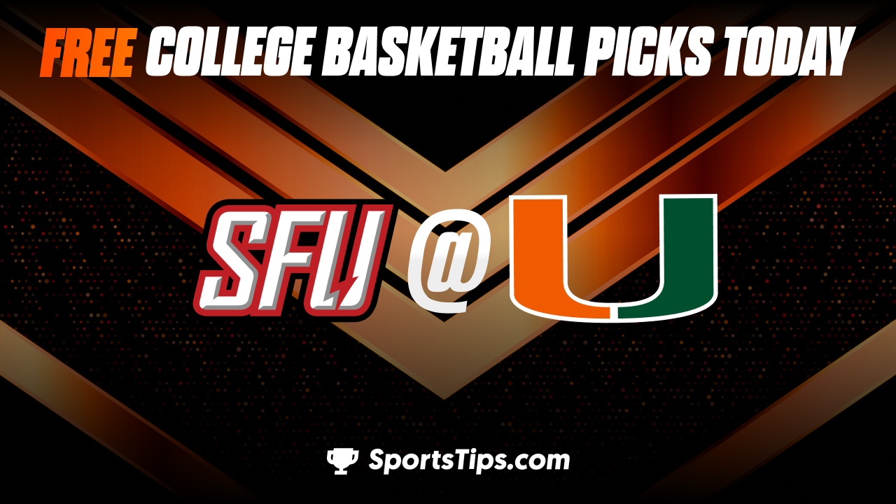 Free College Basketball Picks Today: Miami (FL) Hurricanes vs St. Francis (PA) Red Flash 12/17/22