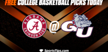 Free College Basketball Picks Today: Gonzaga Bulldogs vs Alabama Crimson Tide 12/17/22