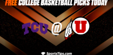 Free College Basketball Picks Today: Utah Utes vs Texas Christian University Horned Frogs 12/21/22