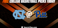 Free College Basketball Picks Today: Pittsburgh Panthers vs North Carolina Tar Heels 12/30/22