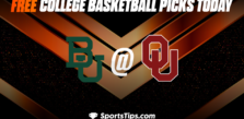 Free College Basketball Picks Today: Oklahoma Sooners vs Baylor Bears 1/21/23