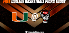 Free College Basketball Picks Today: North Carolina State Wolfpack vs Miami (FL) Hurricanes 1/14/23