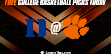 Free College Basketball Picks Today: Clemson Tigers vs Duke Blue Devils 1/14/23