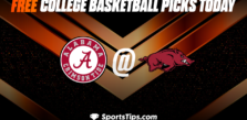 Free College Basketball Picks Today: Arkansas Razorbacks vs Alabama Crimson Tide 1/11/23