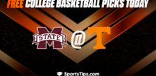 Free College Basketball Picks Today: Tennessee Volunteers vs Mississippi State Bulldogs 1/3/23