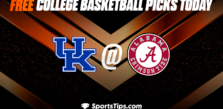 Free College Basketball Picks Today: Alabama Crimson Tide vs Kentucky Wildcats 1/7/23