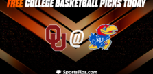 Free College Basketball Picks Today: Kansas Jayhawks vs Oklahoma Sooners 1/10/23