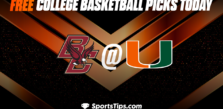 Free College Basketball Picks Today: Miami (FL) Hurricanes vs Boston College Eagles 1/11/23