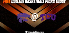 Free College Basketball Picks Today: Texas Christian University Horned Frogs vs Kansas State Wildcats 1/14/23