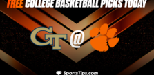 Free College Basketball Picks Today: Clemson Tigers vs Georgia Tech Yellow Jackets 1/24/23