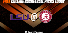 Free College Basketball Picks Today: Alabama Crimson Tide vs LSU Tigers 1/14/23