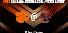 Free College Basketball Picks Today: Boston College Eagles vs Clemson Tigers 1/31/23