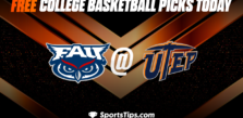 Free College Basketball Picks Today: University of Texas at El Paso Miners vs Florida Atlantic Owls 1/21/23