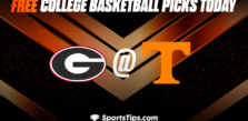Free College Basketball Picks Today: Tennessee Volunteers vs Georgia Bulldogs 1/25/23