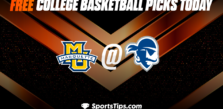 Free College Basketball Picks Today: Seton Hall Pirates vs Marquette Golden Eagles 1/21/23