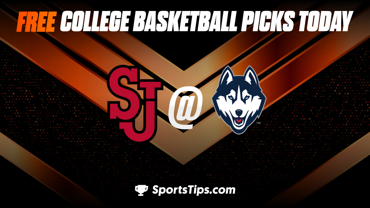 Free College Basketball Picks Today: Connecticut Huskies vs St. John’s Red Storm 1/15/23
