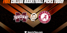 Free College Basketball Picks Today: Alabama Crimson Tide vs Mississippi State Bulldogs 3/10/23
