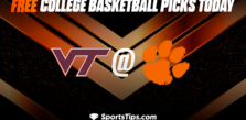 Free College Basketball Picks Today: Clemson Tigers vs Virginia Tech Hokies 1/21/23
