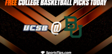 Free March Madness Picks Today For First Round 2023: Baylor Bears vs University of California Santa Barbara Gauchos 3/17/23